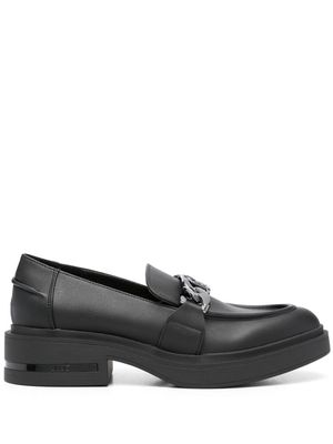 LIU JO Gabrielle 23 chain-link loafers - Black