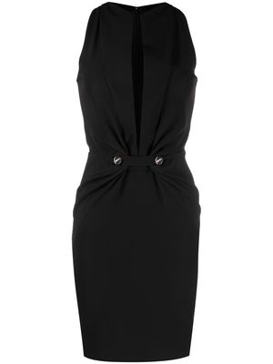 LIU JO gathered-detail sleeveless dress - Black