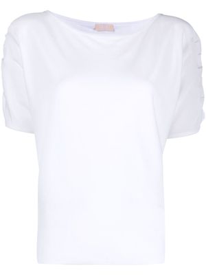 LIU JO gathered-detailing short-sleeve top - White