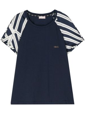 LIU JO geometric-pattern T-shirt - Blue