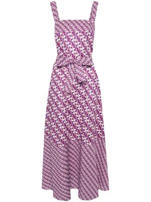 LIU JO geometric-print belted maxi dress - Pink