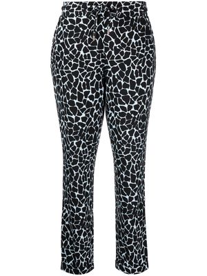 LIU JO giraffe-print cropped trousers - Black