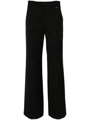 LIU JO glitter pinstriped trousers - Black