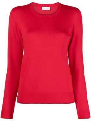 LIU JO glitter-trim fine-knit jumper - Red
