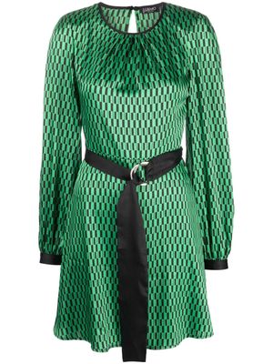 LIU JO graphic-print belted dress - Green