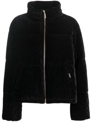 LIU JO high-neck front-zip jacket - Black