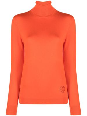 LIU JO high-neck knitted top - Orange
