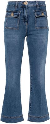 LIU JO high-rise cropped flare jeans - Blue