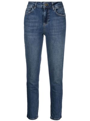 LIU JO high-rise tapered-leg jeans - Blue