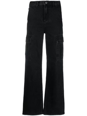 LIU JO high-rise wide-leg jeans - Black