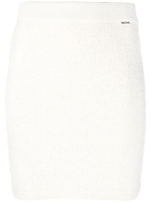 LIU JO high-waist knitted miniskirt - White