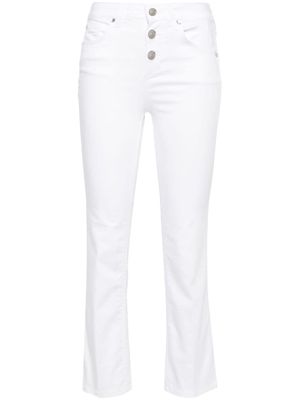 LIU JO high-waisted bootcut trousers - White