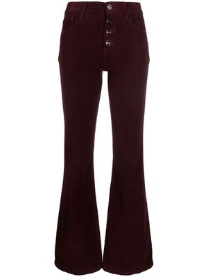 LIU JO high-waisted corduroy trousers - Red