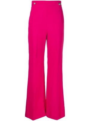 LIU JO high-waisted flared-leg trousers - Pink