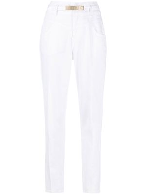 LIU JO high-waisted straight-leg trousers - White