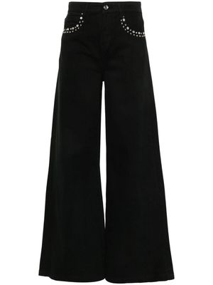 LIU JO high-waisted wide-leg jeans - Black