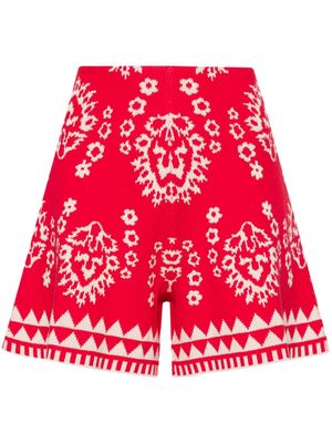 LIU JO intarsia-knit shorts - Red