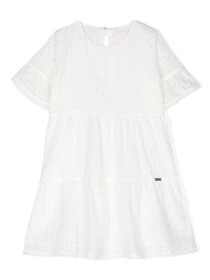 Liu Jo Kids broderie-anglaise cotton dress - White