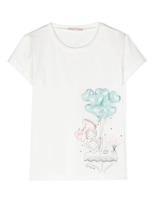 Liu Jo Kids graphic-print cotton T-shirt - White