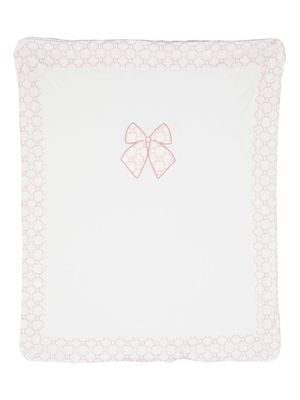 Liu Jo Kids heart-print cotton blanket - White