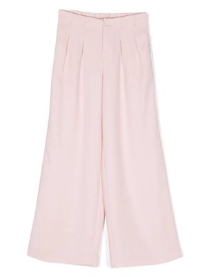 Liu Jo Kids pleated wide-leg trousers - Pink