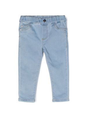 Liu Jo Kids rhinestone-logo skinny jeans - Blue