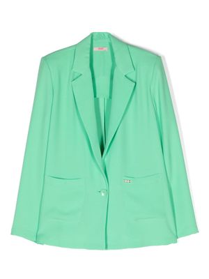 Liu Jo Kids single-breasted cady blazer - Green