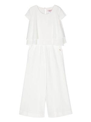 Liu Jo Kids wide-leg crepe jumpsuit - White