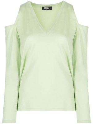 LIU JO knitted open-shoulder jumper - Green