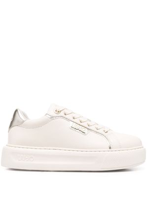 LIU JO Kylie lace-up leather sneakers - Neutrals