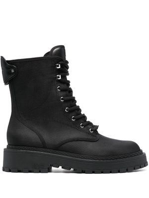 LIU JO lace-up leather boots - Black