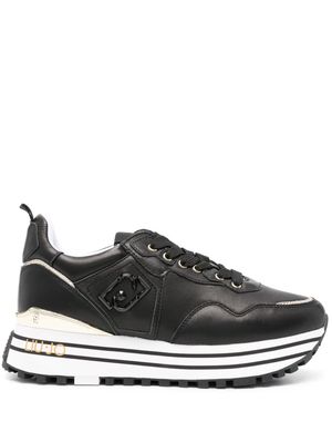 LIU JO leather platfrom sneakers - Black