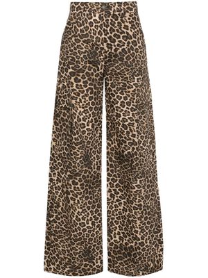 LIU JO leopard-print cargo pants - Brown