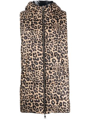 LIU JO leopard-print padded gilet - Brown