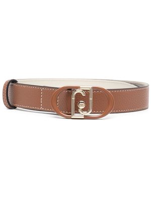 LIU JO logo-buckle fastening belt - Brown