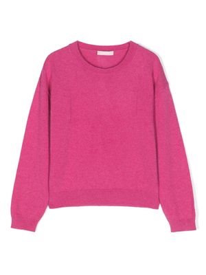 LIU JO logo-debossed jumper - Pink