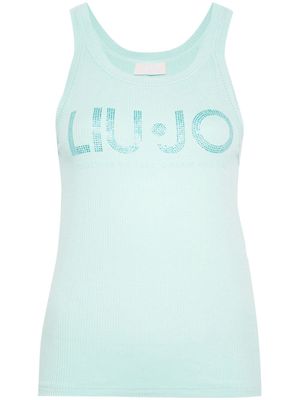 LIU JO logo-embellished ribbed-knit top - Green