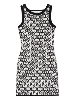 LIU JO logo-jacquard mini dress - Black