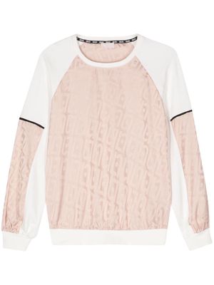 LIU JO logo-jacquard sweatshirt - Pink