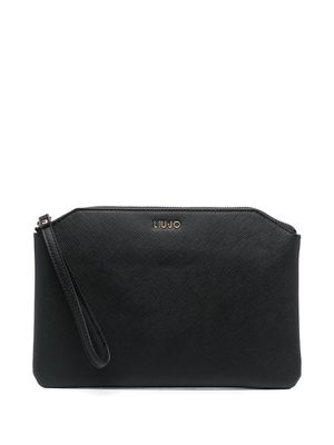 LIU JO logo-lettering clutch bag - Black