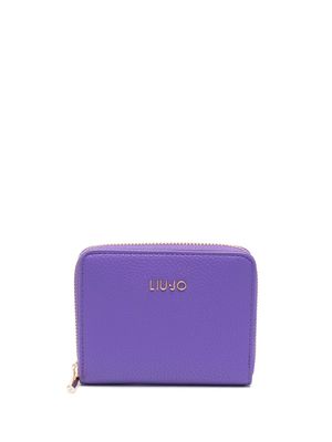 LIU JO logo-lettering faux-leather wallet - Purple