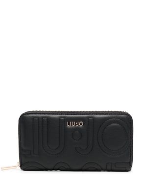 LIU JO logo-lettering quilted wallet - Black