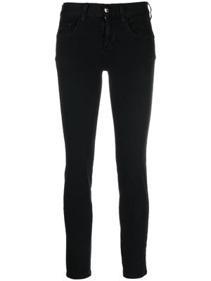 LIU JO logo-patch cotton-blend skinny jeans - Black