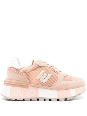 LIU JO logo-patch platform sneakers - Pink