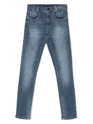 LIU JO logo-patch slim-cut jeans - Blue