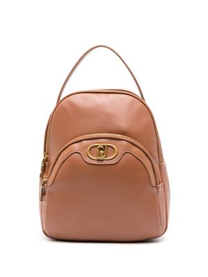 LIU JO logo-plaque backpack - Brown