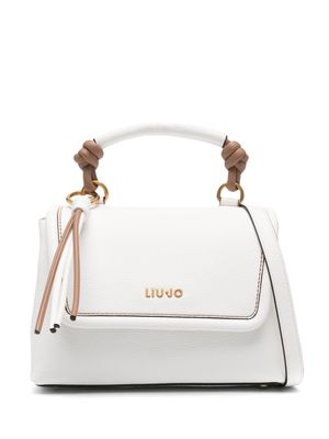 LIU JO logo-plaque faux-leather tote bag - White