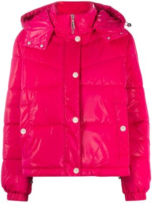 LIU JO logo-plaque quilted puffer jacket - Pink