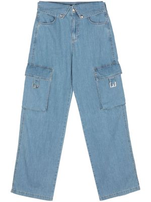 LIU JO logo-plaque straight-leg jeans - Blue