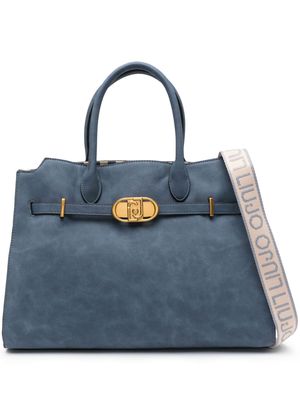 LIU JO logo-plaque tote bag - Blue